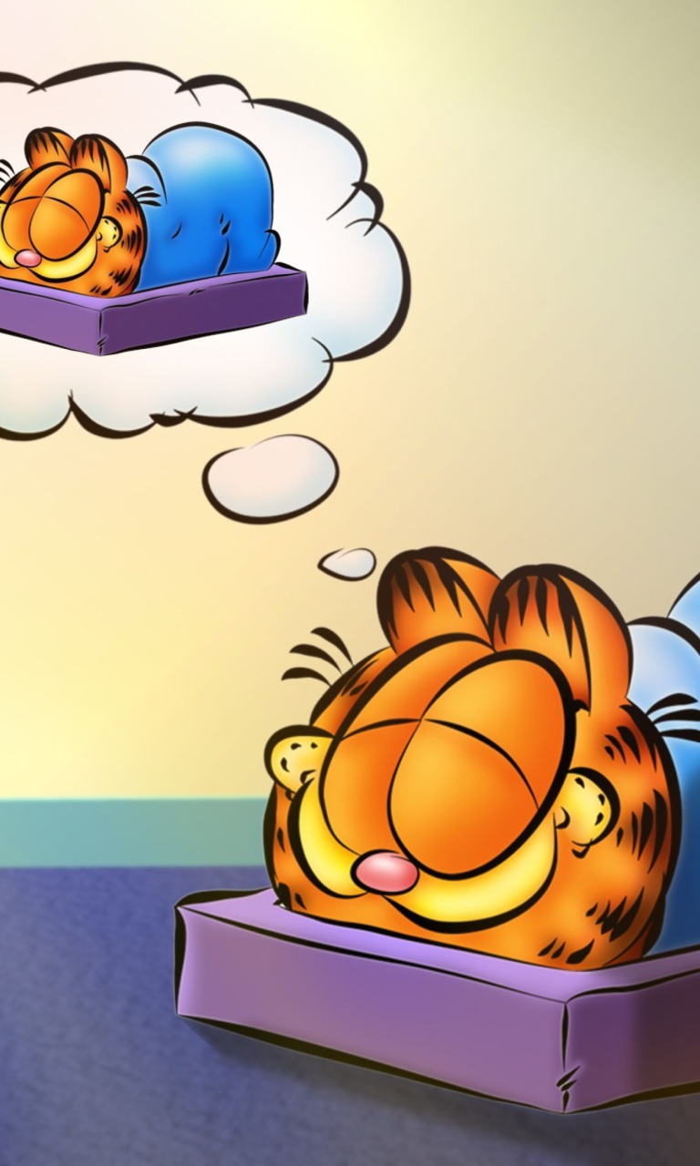 Fondo de pantalla Garfield Sleep 768x1280