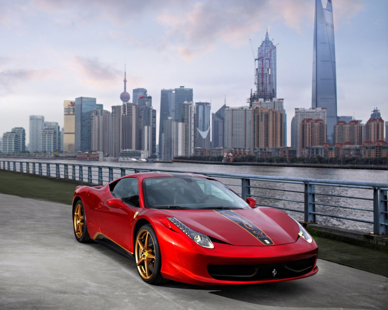 Screenshot №1 pro téma Ferrari In The City 1280x1024