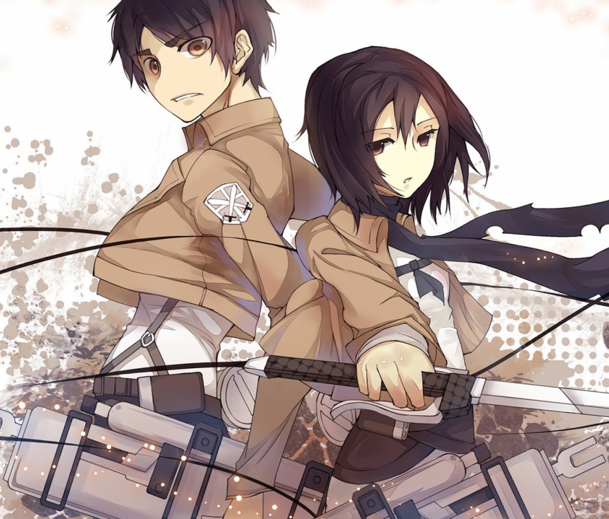 Screenshot №1 pro téma Eren Jaeger with Mikasa Ackerman 1200x1024