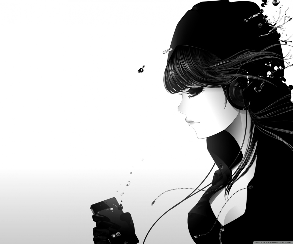 Screenshot №1 pro téma Girl Listening To Music 960x800