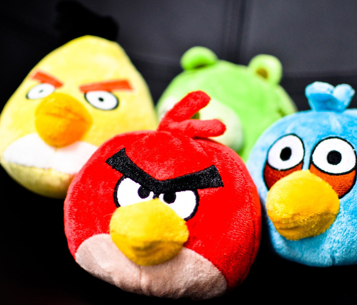 Обои Angry Birds Plush Toy 1200x1024