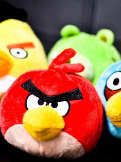 Обои Angry Birds Plush Toy 240x320
