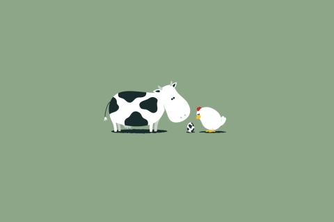 Sfondi Funny Cow Egg 480x320