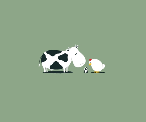 Sfondi Funny Cow Egg 480x400