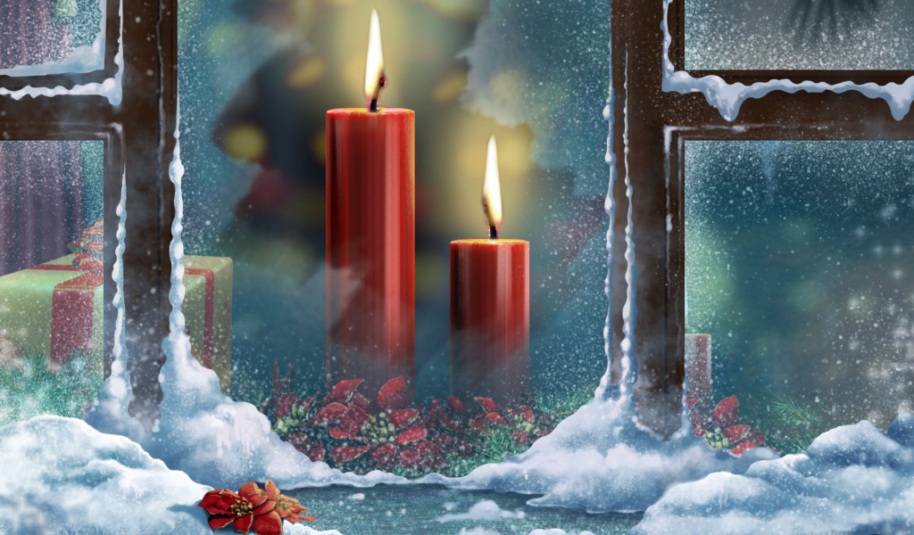 Fondo de pantalla Red Candles 1024x600