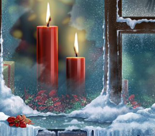 Red Candles Background for iPad mini