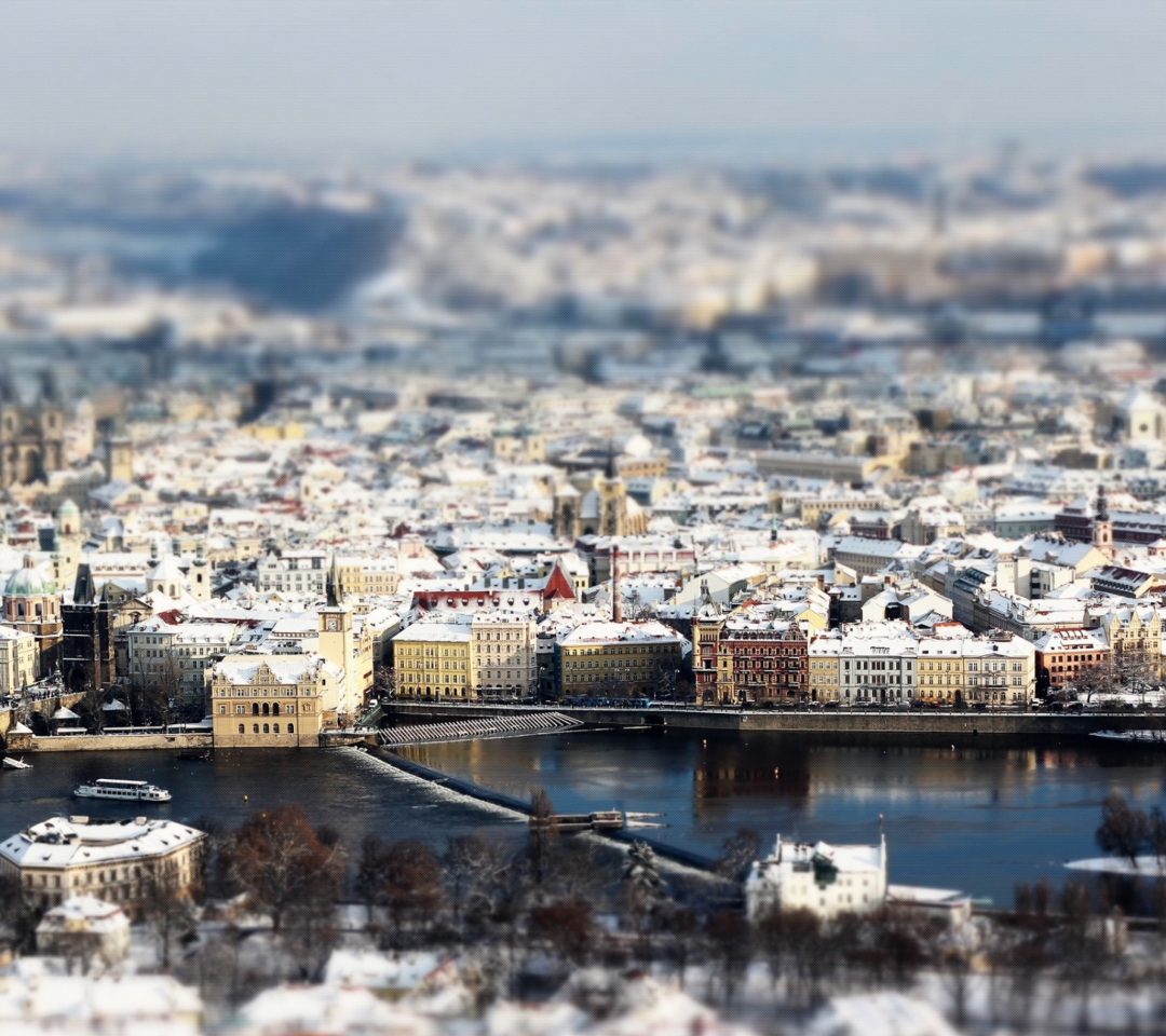 Fondo de pantalla Prague Winter Panorama 1080x960