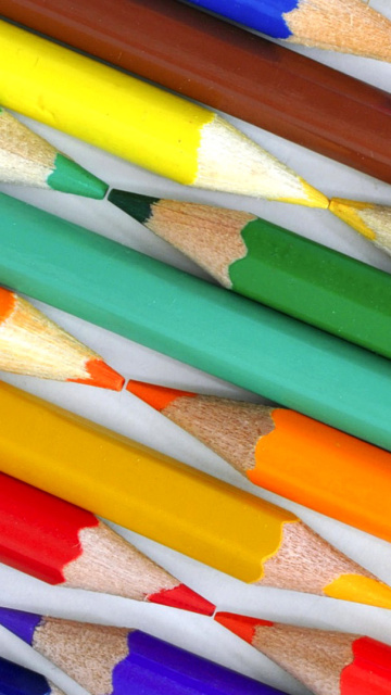 Das Colored Pencils Wallpaper 360x640