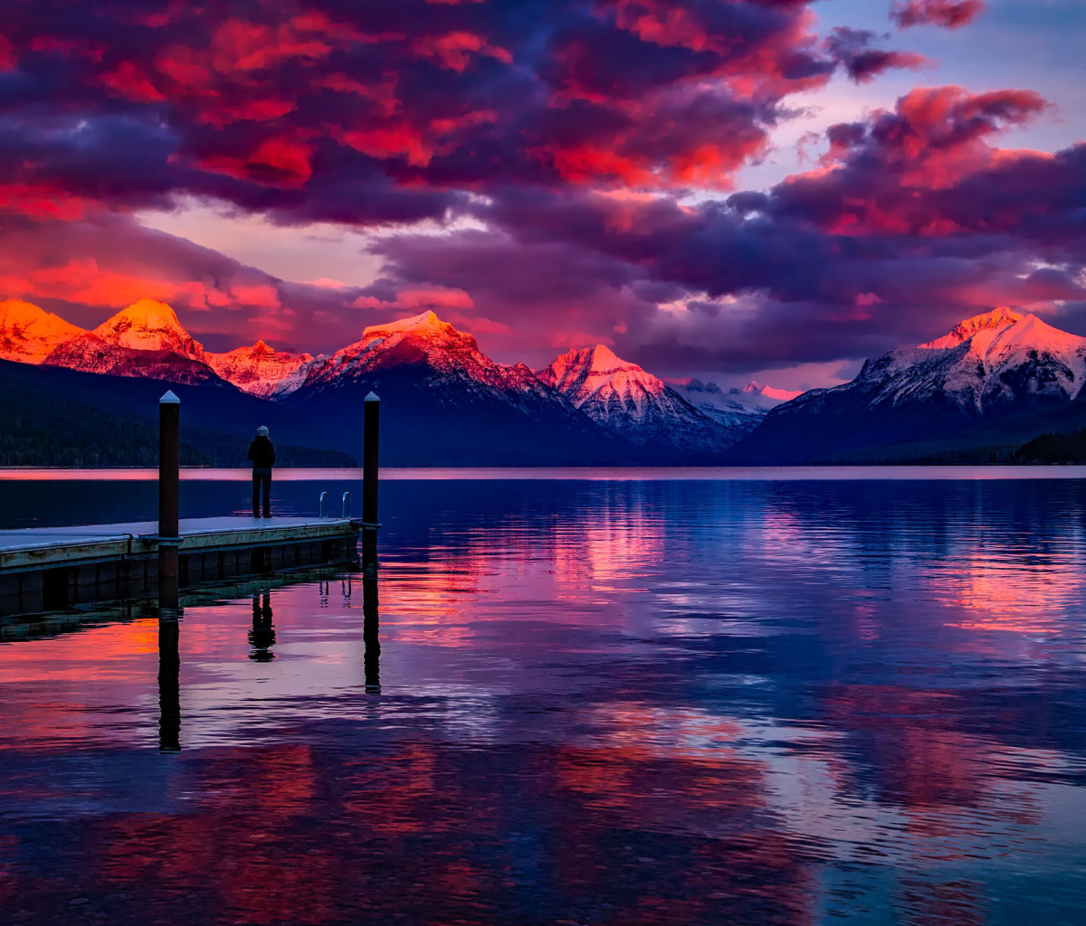 Обои Lake McDonald in Glacier National Park 1200x1024