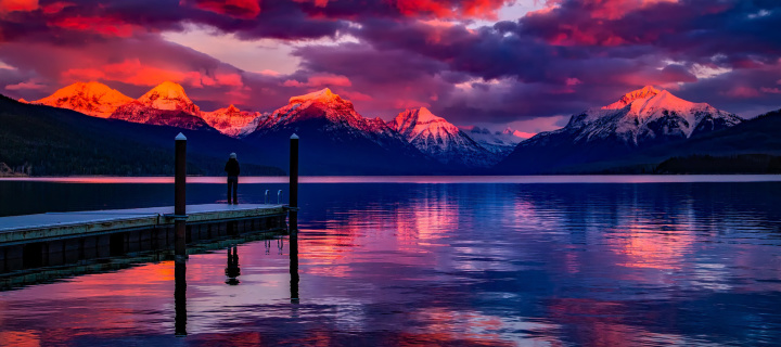 Sfondi Lake McDonald in Glacier National Park 720x320