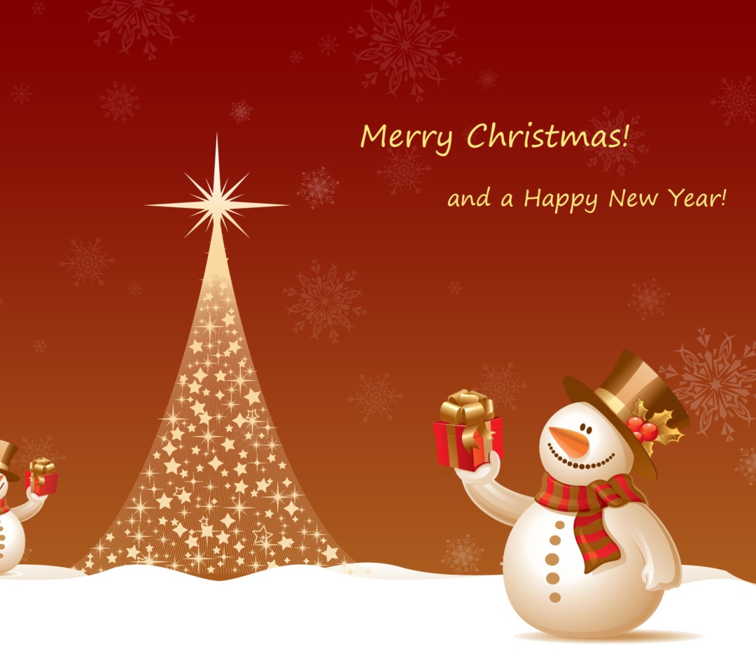 Screenshot №1 pro téma Snowman New Year 2013 1080x960