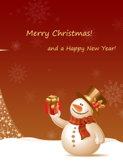 Screenshot №1 pro téma Snowman New Year 2013 240x320