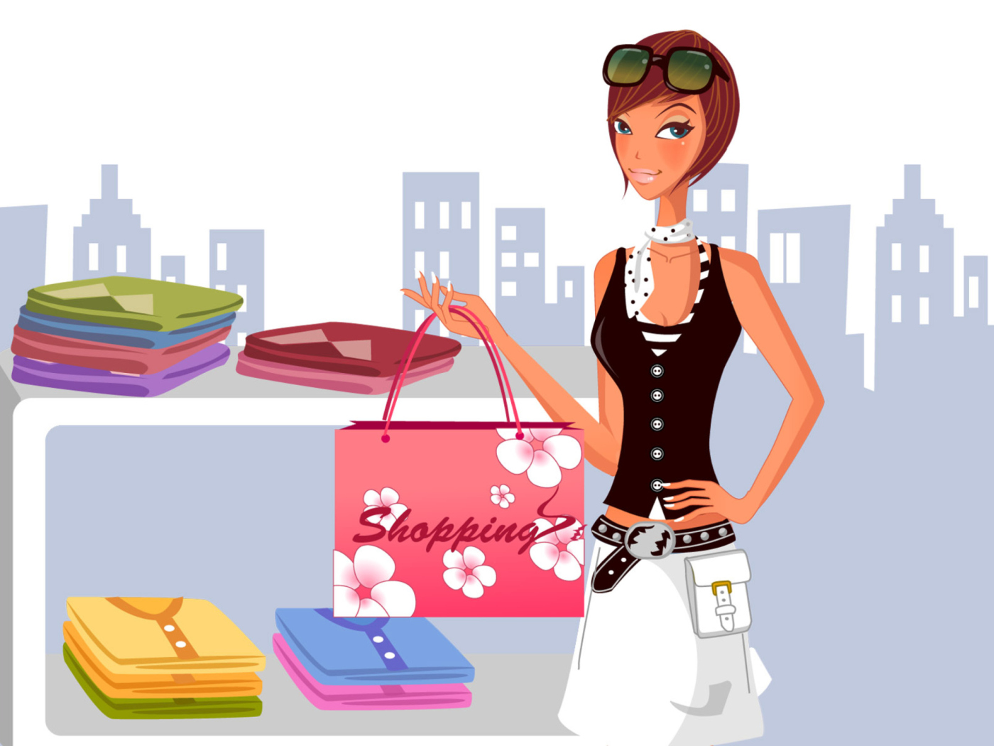 Shopping In Store wallpaper 1400x1050