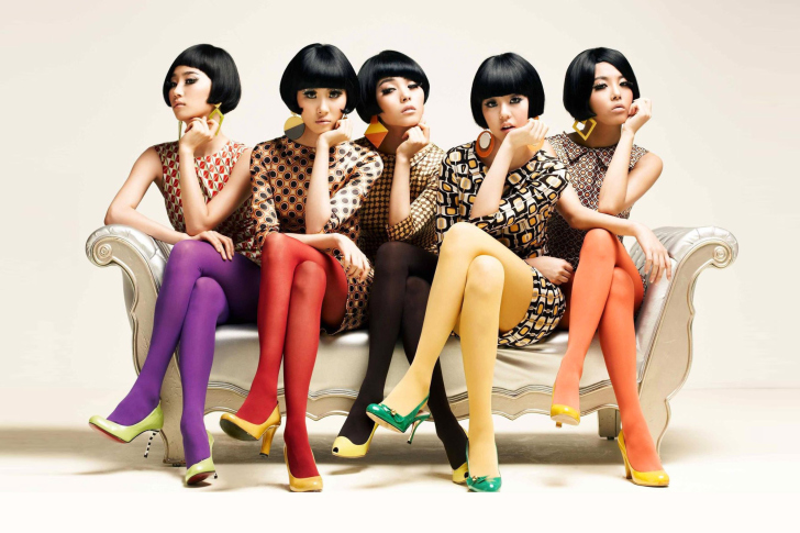 Five Asian Girls wallpaper