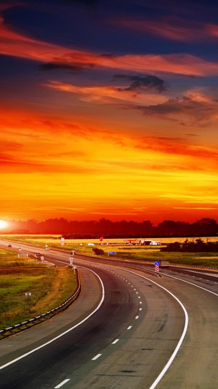 Das Sunset Highway Hd Wallpaper 750x1334