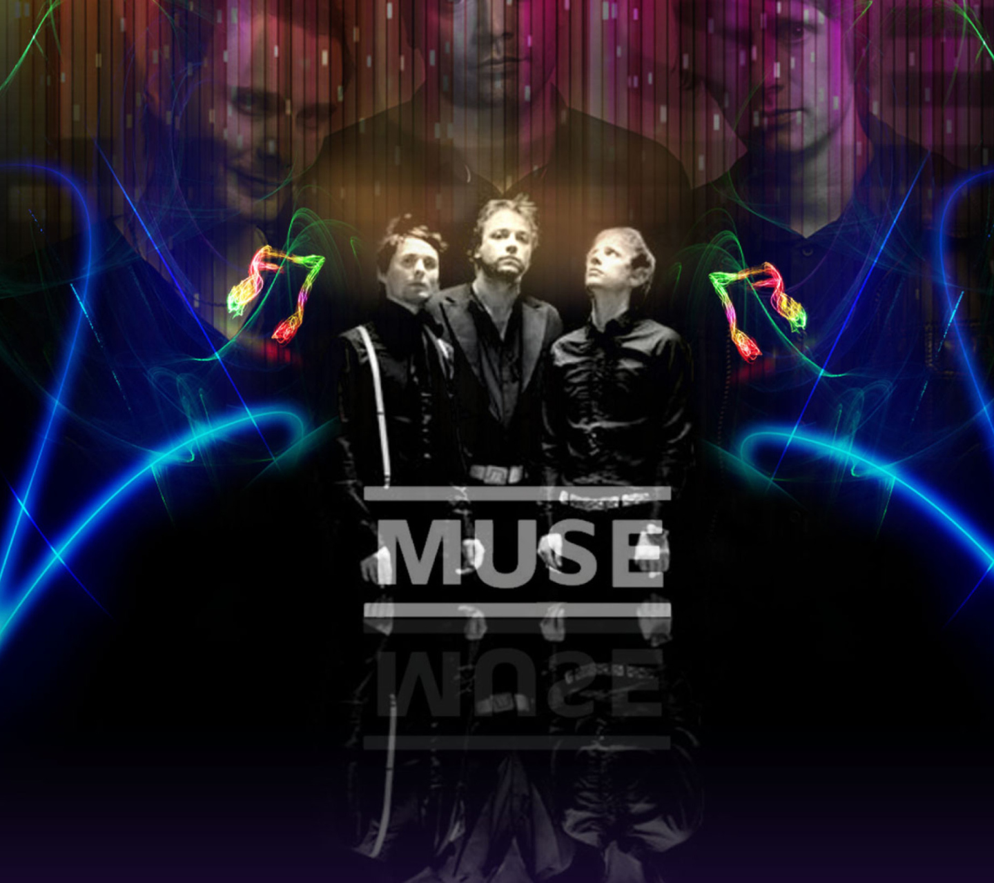 Das Muse Rainbow Lights Wallpaper 1440x1280