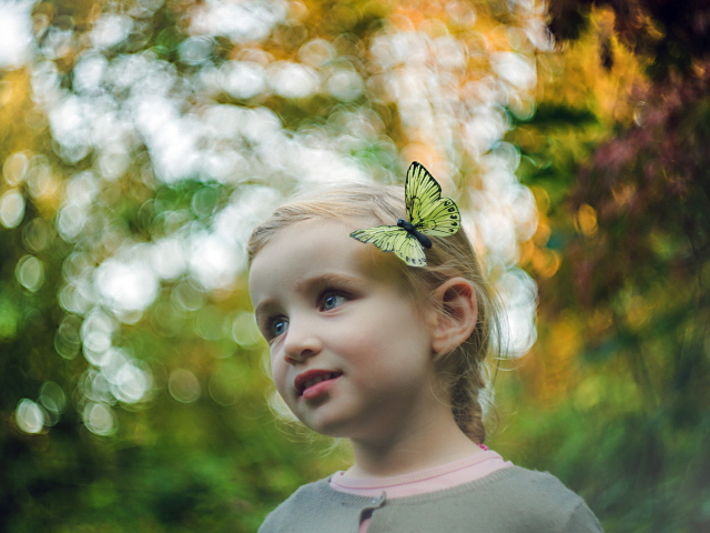 Обои Little Butterfly Princess 640x480