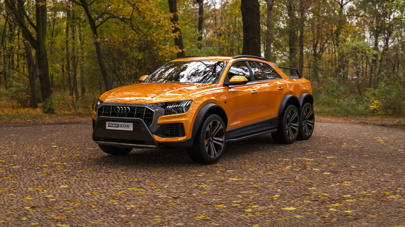 Fondo de pantalla Audi Q8 6X6 Off Road 1366x768