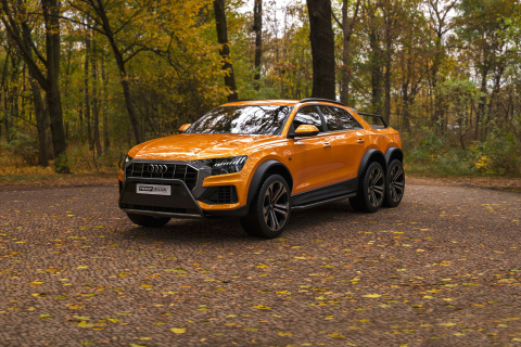 Обои Audi Q8 6X6 Off Road 480x320