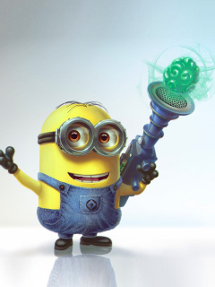 Minion with Laser wallpaper 240x320