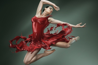 Ballerina Jump Background for Android, iPhone and iPad