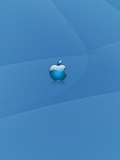 Screenshot №1 pro téma Apple Blue Logo 240x320