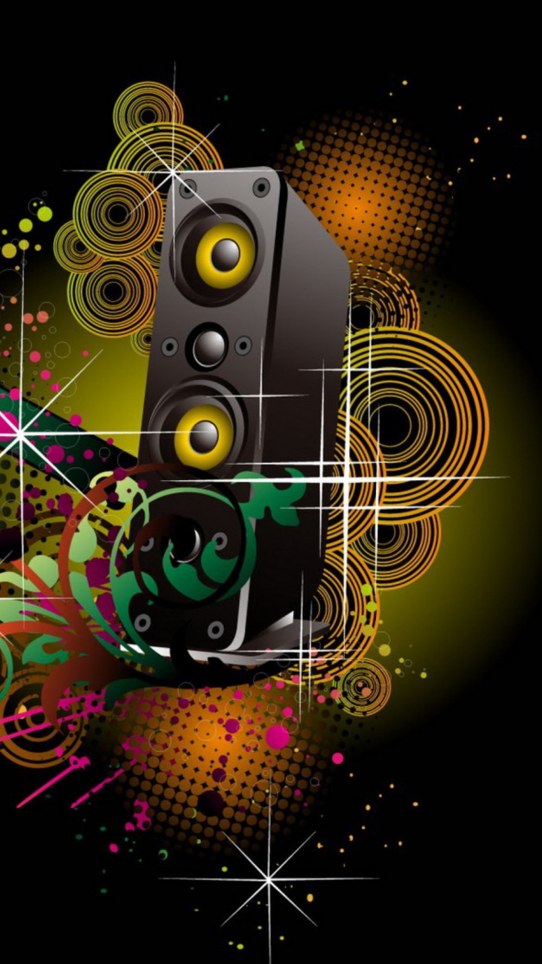 Screenshot №1 pro téma Music Speakers Abstraction 1080x1920