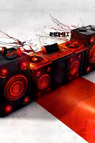 Das Powered DJ Speakers Wallpaper 320x480