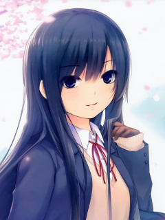 Anime Girl Cherry Blossom screenshot #1 240x320