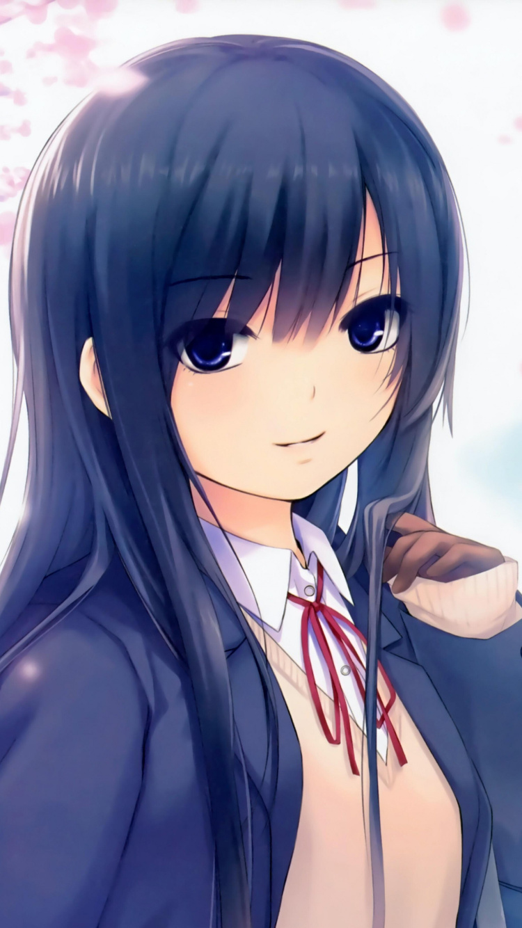 Screenshot №1 pro téma Anime Girl Cherry Blossom 750x1334