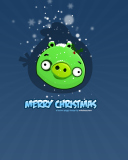 Fondo de pantalla Green Piggi Merry Chirstmas 128x160