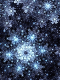 Screenshot №1 pro téma Snowflakes 240x320