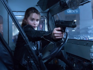 Das Sarah Connor in Terminator 2 Judgment Day Wallpaper 320x240