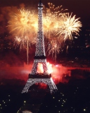 Fireworks At Eiffel Tower wallpaper 128x160