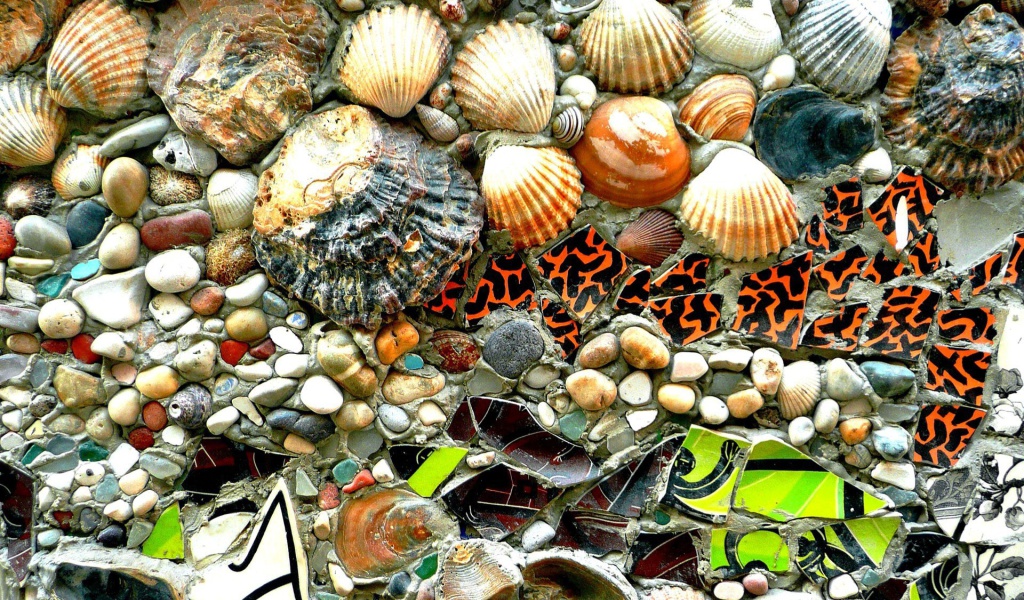 Fondo de pantalla Shells and Pebbles 1024x600