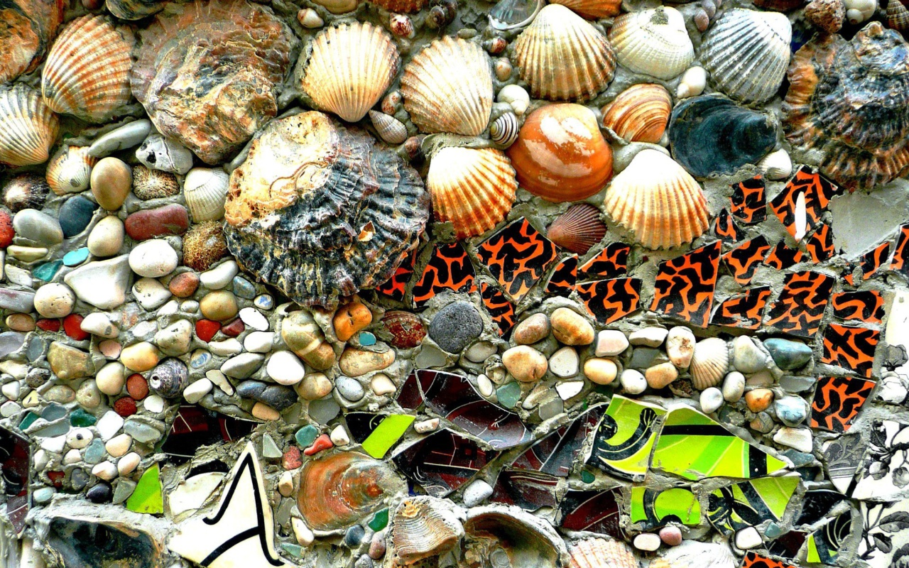 Screenshot №1 pro téma Shells and Pebbles 1280x800