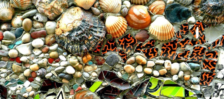 Shells and Pebbles wallpaper 720x320