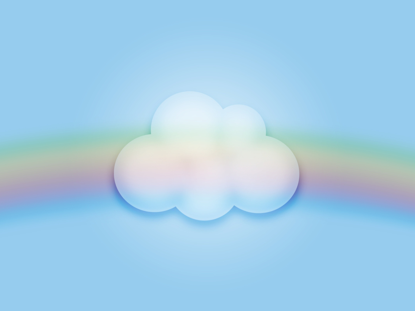 Das Cloud And Rainbow Wallpaper 1400x1050