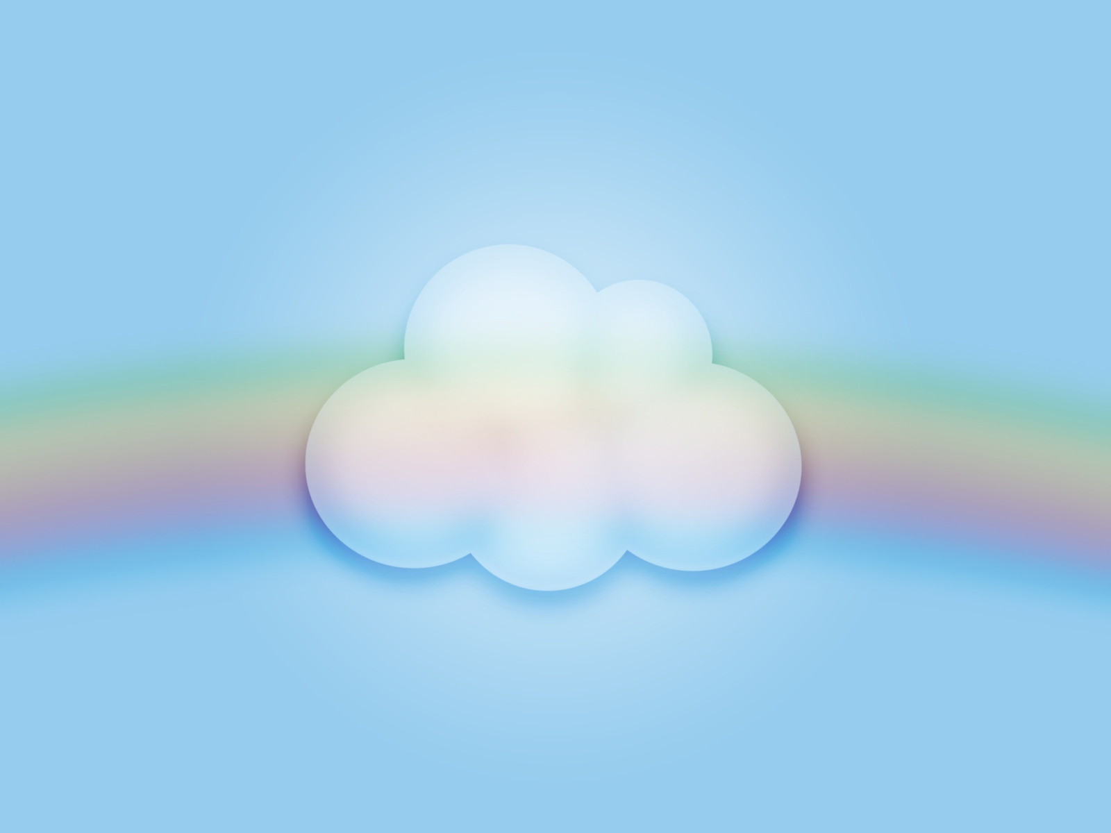 Das Cloud And Rainbow Wallpaper 1600x1200