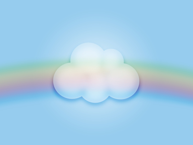 Das Cloud And Rainbow Wallpaper 640x480