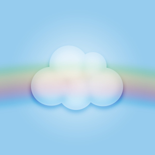 Cloud And Rainbow - Obrázkek zdarma pro 1024x1024