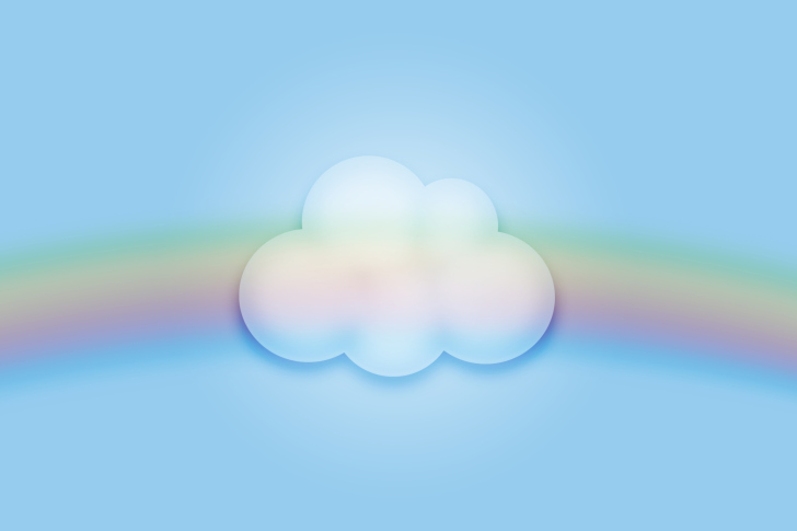 Cloud And Rainbow wallpaper