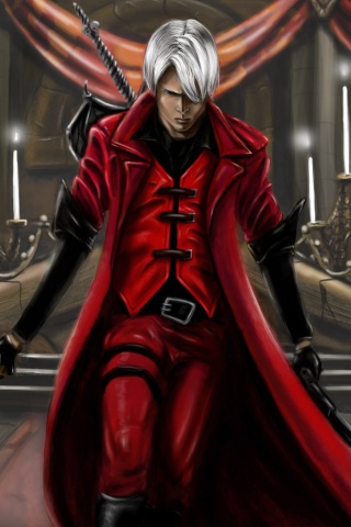 Fondo de pantalla Devil may cry Dante 320x480