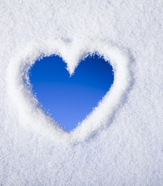 Kostenloses Winter Heart Wallpaper für Nokia X2