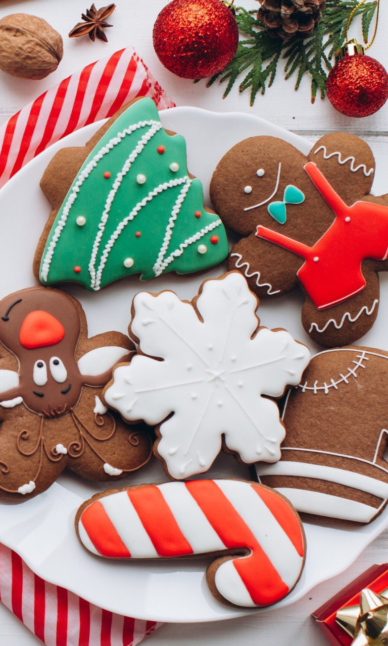 Homemade Christmas Cookies wallpaper 768x1280