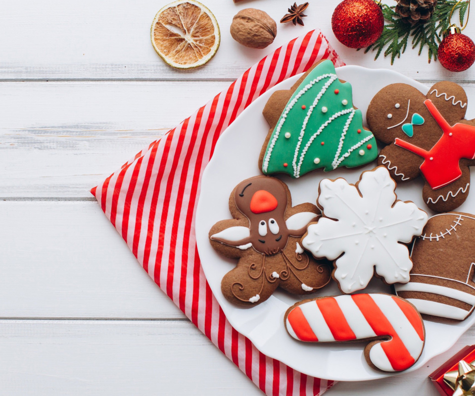 Das Homemade Christmas Cookies Wallpaper 960x800