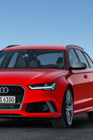 2016 Audi RS6 Avant Red screenshot #1 320x480