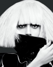 Lady Gaga Black And White screenshot #1 176x220