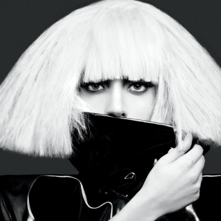 Lady Gaga Black And White - Obrázkek zdarma pro iPad mini 2
