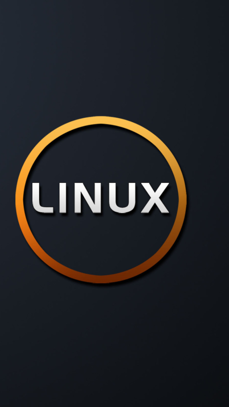 Fondo de pantalla Linux OS Black 750x1334